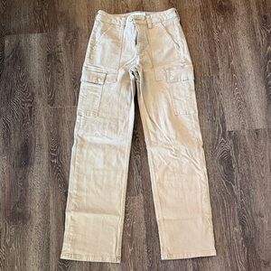 Dynamite Tan Straight Leg Cargo Pants